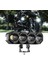 Motosiklet 4 LED Lazer Sis Farı Delici Beyaz Sarı Çift Renk Metal Baykuş LED Işık 2