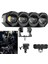 Motosiklet 4 LED Lazer Sis Farı Delici Beyaz Sarı Çift Renk Metal Baykuş LED Işık 3