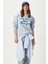 Kadın Dress Nakışlı Mavi Sweatshirt 1