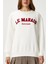 Kadın Marais Ekru Kırmızı Nakışlı Oversize Sweatshirt 2