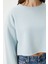 Kadın Vegas Mavi Şardonlu Crop Sweatshirt 7