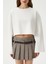 Kadın Vegas Ekru Şardonlu Crop Sweatshirt 5