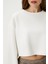 Kadın Vegas Ekru Şardonlu Crop Sweatshirt 6