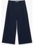 Normal Bel Bilek Boy Culotte Fit Geniş Paça Kumaş Pantolon 1