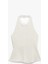 Halter Yaka Kolsuz Krep Peplum Bluz 1