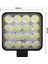 2 Adet 16 LED Off Road Iş Makinesi Kamyon Traktör Projektör Çalışma ve Sis Lambası 48 Watt 12V 2