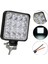 10 Adet 16 LED Off Road Iş Makinesi Kamyon Traktör Projektör Çalışma ve Sis Lambası 48 Watt 12V 3