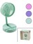 Mini Fan W-1630-A SDR-B07 M.üstü Vantilatör USB Şarjlı Katlanır Fan=12.5cm - Ayak=12.5cm 180 Derece Ayarlı Telefonluklu (5047) 1