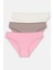 3'lü Paket Slip Külot - Ekru - Vizon - Pembe S 1
