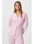 Kadın Secret Extra Soft Pembe Beyaz Çizgili Pijama Takım 1