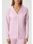 Kadın Secret Extra Soft Pembe Beyaz Çizgili Pijama Takım 2