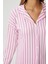 Kadın Secret Extra Soft Pembe Beyaz Çizgili Pijama Takım 5