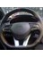 Hyundai Santa Fe 2019-2020 Araca Özgü Dikmeli Direksiyon Kılıfı Kristal Karbon Nokta Deri 1