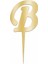 B Harfi Altın Pleksi Pasta Süsü 7 cm 1