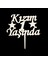 Kızım 1 Yaşında Altın Pleksi Pasta Süsü 1
