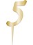 5 Rakam Altın Pleksi Pasta Süsü 7 cm 1