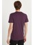 Unisex Slim Fit Dar Kesim %100 Pamuk Yumuşak Dokulu Mor Bisiklet Yaka Tişört 5