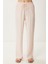 Desenli Yazlık Viskon Pantolon LWF0044 Pudra 4