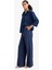 Wide Leg Çift Cepli Beli Lastikli Standart Boy Keten Karışımlı Pantolon E1981AX25SM 5