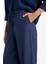 Wide Leg Çift Cepli Beli Lastikli Standart Boy Keten Karışımlı Pantolon E1981AX25SM 7