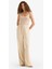 Wide Leg Çift Cepli Beli Lastikli Standart Boy Keten Karışımlı Pantolon E1994AX25SM 1