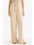 Wide Leg Çift Cepli Beli Lastikli Standart Boy Keten Karışımlı Pantolon E1994AX25SM 4