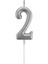 2 Rakam Mum Gümüş 1