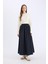A Kesim Esnek Belli Paraşüt Kumaş Maxi Tesettür Etek 5