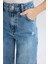 Kız Çocuk Wide Leg Yırtık Detaylı Geniş Paça Jean Pantolon 5