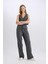 Wide Leg Kumaş Palazzo Pantolon Çift Cepli Normal Bel Standart Boy Geniş Bol Paça D5066AX24AU 3