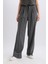 Wide Leg Kumaş Palazzo Pantolon Çift Cepli Normal Bel Standart Boy Geniş Bol Paça D5066AX24AU 5