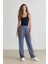 Coool Wide Leg Kareli Normal Bel Geniş Paça Pantolon E6121AX25SP 1