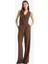Wide Leg Fermuarlı Normal Bel Standart Boy Geniş Paça Keten Karışımlı Palazzo Pantolon E6210AX25SP 4