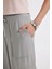 Wide Leg Dökümlü Kumaş Pantolon Beli Lastikli Bağcıklı Geniş Bol Paça Cepli Yüksek Bel Uzun Boy Paça Yırtmaçlı A9212AX24SM 5