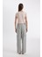 Wide Leg Dökümlü Kumaş Pantolon Beli Lastikli Bağcıklı Geniş Bol Paça Cepli Yüksek Bel Uzun Boy Paça Yırtmaçlı A9212AX24SM 8