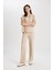 Bürümcük Pantolon Wide Leg Geniş Bol Paça Esnek Belli C0200AX24SP 1