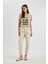 Paperbag Gabardin Kumaş Pantolon Yüksek Bel Cepli Basic Düz Standart Paça S2790AZ24SM 1