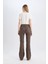 Flare Fit Leopar Desenli Düz Paça Uzun Boy Pantolon D7452AX24AU 6