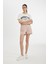 Mom Fit Yüksek Bel Kısa Paça Gabardin Şort D0042AX24HS 3