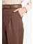 Carrot Fit Kemerli Klasik Pantolon Yüksek Bel Dar Paça Piliseli Basic Düz Kısa Paça D4282AX25SM 3