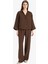 Wide Leg Modal Kumaş Palazzo Pantolon Yüksek Bel Düz Paça Geniş Paça E8235AX25SM 3