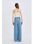 Pull On Wide Leg Yüksek Bel Uzun Tensel Yıkamalı Pantolon D8238AX25SM 6