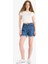 Mom Fit Yüksek Bel Paçası Katlamalı Fit Jean Şort E0924AX25SM 3