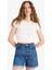 Mom Fit Yüksek Bel Paçası Katlamalı Fit Jean Şort E0924AX25SM 4