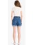 Mom Fit Yüksek Bel Paçası Katlamalı Fit Jean Şort E0924AX25SM 7