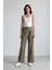 Wide Leg Klasik Kumaş Pantolon Geniş Bol Paça Kareli Çift Cepli Yüksek Bel Piliseli Standart Boy D4439AX24AU 1