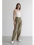 Wide Leg Klasik Kumaş Pantolon Geniş Bol Paça Kareli Çift Cepli Yüksek Bel Piliseli Standart Boy D4439AX24AU 2