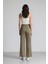 Wide Leg Klasik Kumaş Pantolon Geniş Bol Paça Kareli Çift Cepli Yüksek Bel Piliseli Standart Boy D4439AX24AU 7