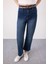 Culotte Yüksek Bel Kısa Geniş Paça Kemerli Jean Yıkamalı Pantolon D4325AX25SP 4