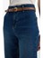 Culotte Yüksek Bel Kısa Geniş Paça Kemerli Jean Yıkamalı Pantolon D4325AX25SP 6